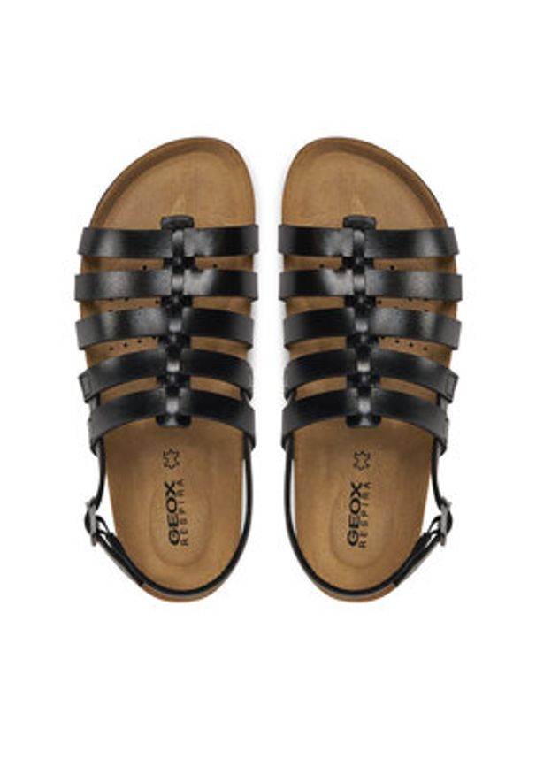Geox Sandały D Brionia D45LSF 000BN C9999 Czarny. Kolor: czarny. Materiał: skóra