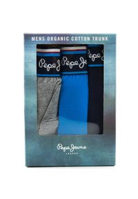 Bokserki męskie Pepe Jeans Short Trunk 3-pack. Kolor: wielokolorowy. Materiał: elastan, bawełna