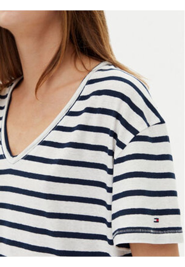 TOMMY HILFIGER - Tommy Hilfiger T-Shirt WW0WW44551 Granatowy Regular Fit. Kolor: niebieski. Materiał: bawełna