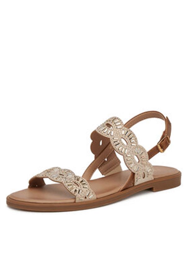 Clara Barson Sandały WS6308-09 Beżowy. Kolor: beżowy. Materiał: materiał
