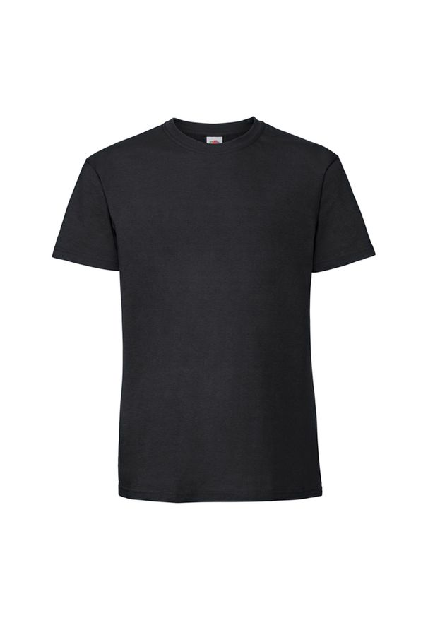 FRUIT OF THE LOOM - Męska Koszulka Iconic Premium Ringspun Cotton T-shirt. Kolor: czarny