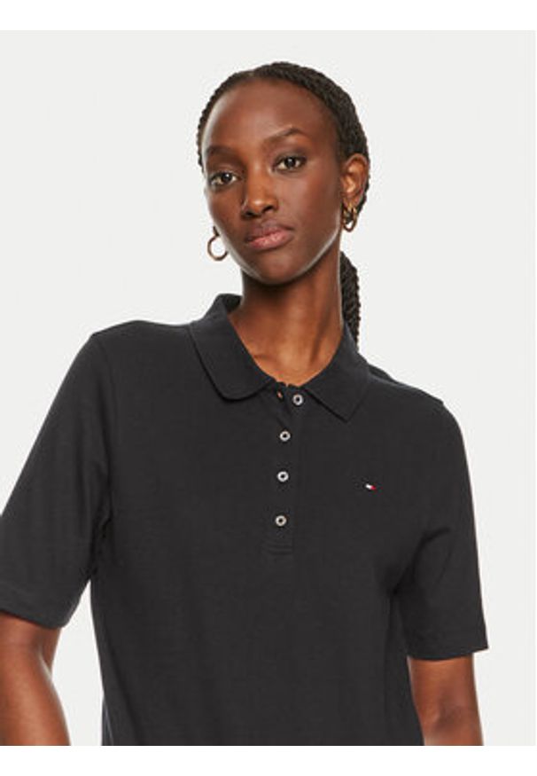 TOMMY HILFIGER - Tommy Hilfiger Polo WW0WW43224 Granatowy Regular Fit. Typ kołnierza: polo. Kolor: niebieski. Materiał: bawełna