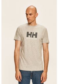 Helly Hansen t-shirt HH LOGO T-SHIRT 33979. Okazja: na co dzień. Kolor: szary. Materiał: dzianina. Wzór: aplikacja. Styl: casual