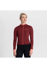 ROGELLI - Damski jersey z długim rękawem Rogelli Essential. Kolor: pomarańczowy, czerwony, wielokolorowy. Materiał: jersey. Długość rękawa: długi rękaw. Długość: długie. Sport: kolarstwo #1