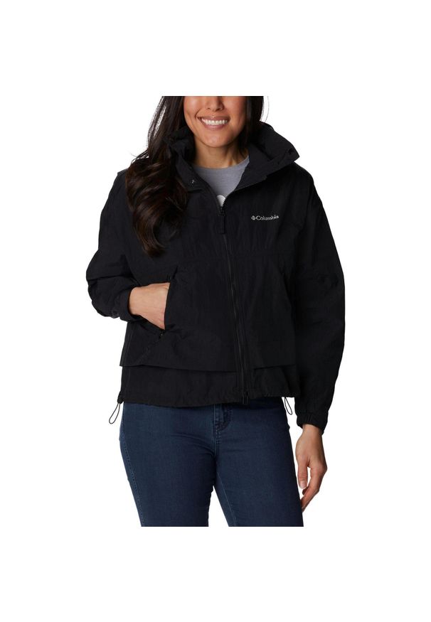 columbia - wiatrówka damska Columbia Paracutie Windbreaker. Kolor: czarny. Materiał: poliester, nylon