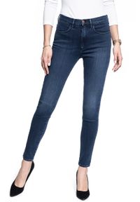 Wrangler - SPODNIE DAMSKIE WRANGLER HIGH RISE SKINNY SOLAR BLUE W27HJC11J