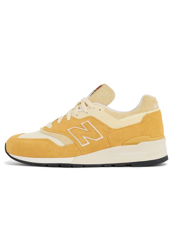 Buty unisex New Balance U997AC - żółte. Kolor: żółty. Materiał: materiał, syntetyk, zamsz