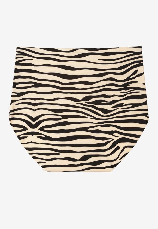 Renee - Beżowo-Czarne Bezszwowe Majtki Figi High Waist Dolevia. Stan: podwyższony. Kolor: beżowy. Materiał: jeans