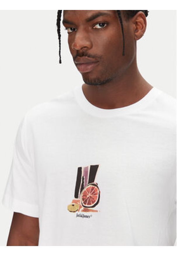 Jack & Jones T-Shirt Varenna 12273162 Biały Regular Fit. Kolor: biały. Materiał: bawełna