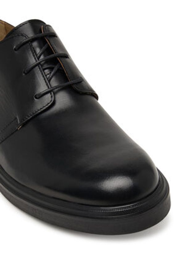 Calvin Klein Półbuty Cupped Postman Derby Laceup Lth HM0HM01996 Czarny. Kolor: czarny. Materiał: skóra