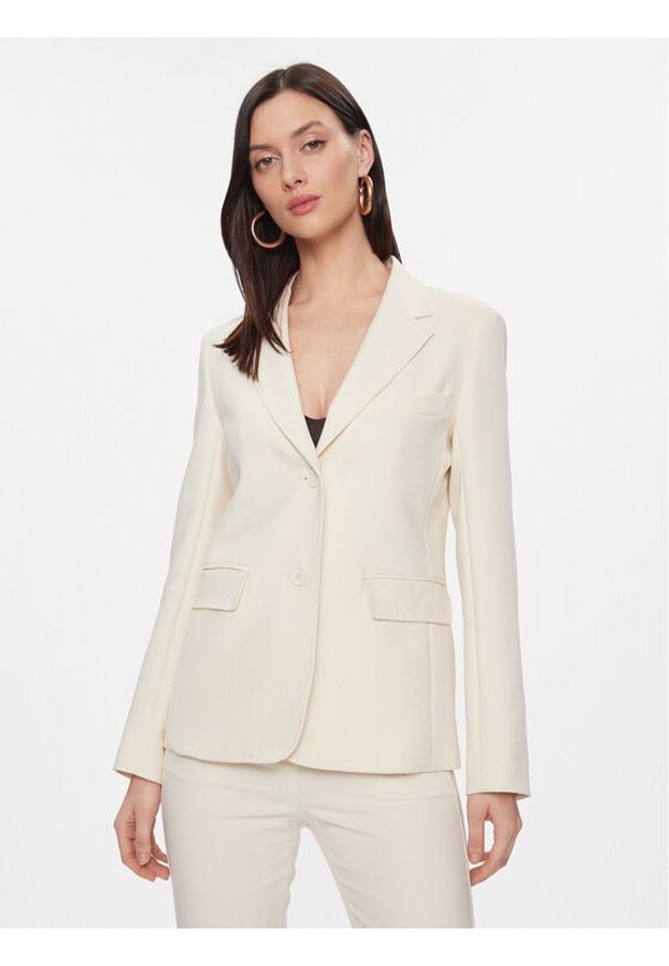 Max Mara Leisure Marynarka Uva 2415041031 Écru Regular Fit. Materiał: syntetyk