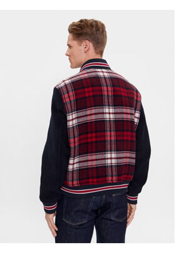 TOMMY HILFIGER - Tommy Hilfiger Kurtka bomber Varsity MW0MW34023 Czerwony Regular Fit. Kolor: czerwony. Materiał: wełna