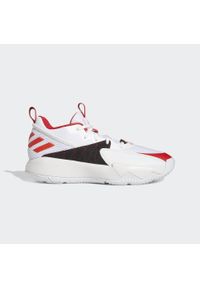 Biały Certyfikowany Buty Koszykówki Adidas Dame Dorosłych. Kolor: biały, wielokolorowy, czerwony, szary. Materiał: syntetyk. Sport: koszykówka