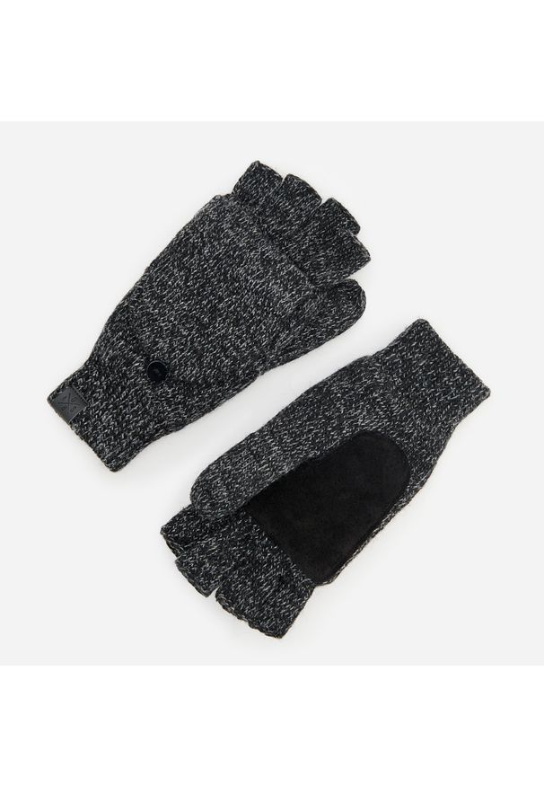 Reserved - Rękawiczki z domieszką wełny - Szary. Kolor: szary. Materiał: wełna