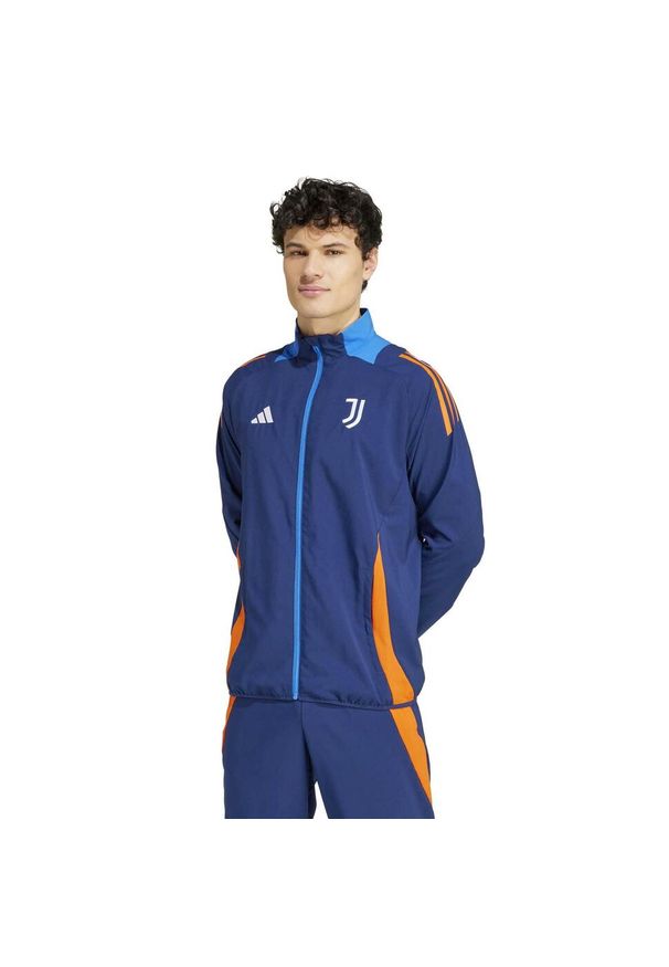 Kurtka Adidas Sport Juve Pre Jkt Dorosłych. Kolor: niebieski, pomarańczowy, wielokolorowy. Sport: bieganie