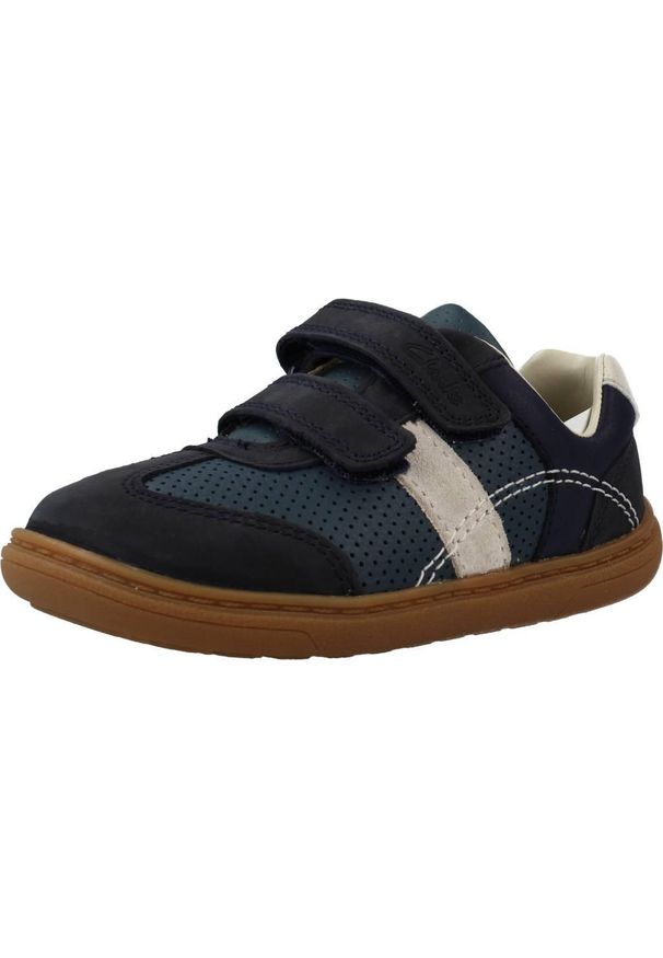 Clarks - Buty CLARKS FLASH METRA T Niebieski. Kolor: niebieski. Materiał: skóra. Sport: turystyka piesza