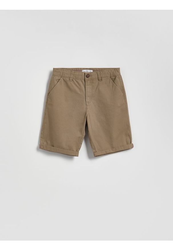 Reserved - Bawełniane szorty - brązowy. Kolor: brązowy. Materiał: bawełna