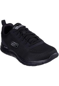 skechers - Adidasy Skechers Track - Leshur, Mężczyźni. Kolor: wielokolorowy, niebieski, czarny. Materiał: materiał. Sport: turystyka piesza