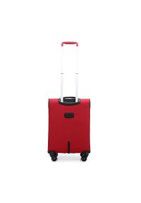 Wittchen - Mała walizka miękka z błyszczącym suwakiem z przodu czerwona. Kolor: czerwony. Materiał: poliester. Styl: elegancki #6