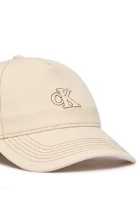 Calvin Klein Czapka z daszkiem LV04F5061G Écru. Kolor: kremowy. Materiał: bawełna #3