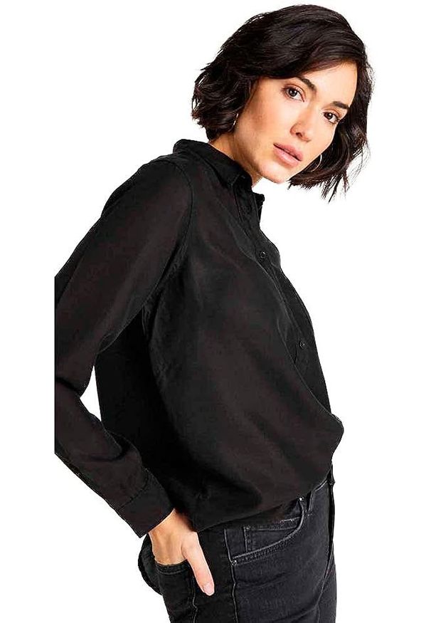Lee - LEE ONE POCKET SHIRT RELAXED FIT KOSZULA DAMSKA BLACK L45TAB01 112110501
