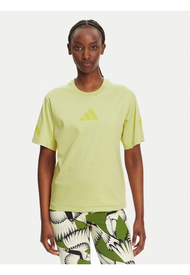 Adidas - adidas T-Shirt Z.N.E. JC5400 Żółty Regular Fit. Kolor: żółty. Materiał: bawełna