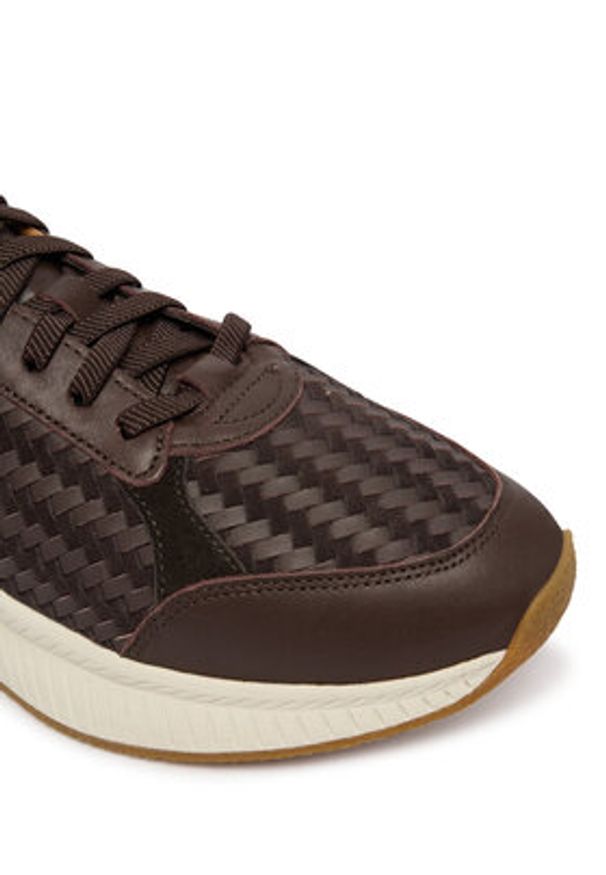 BOSS Sneakersy Ttnm Evo 50563946 Brązowy. Kolor: brązowy. Materiał: skóra