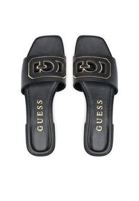 Guess Klapki FLJTAR LEA19 Czarny. Kolor: czarny. Materiał: skóra