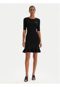Armani Exchange Sukienka dzianinowa XW001872 AF10352 Czarny Slim Fit. Kolor: czarny. Materiał: syntetyk #4
