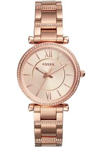 Damski Zegarek Fossil Carlie ES4301 Monochromatyczny Blask Różowego Złota. Kolor: różowy, złoty, wielokolorowy #1