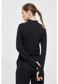 Adidas - adidas longsleeve damski kolor czarny z półgolfem. Kolor: czarny. Materiał: bawełna. Długość rękawa: długi rękaw #3