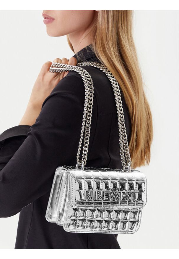 Nine West Torebka EO-Glamercy-Grace-LX10060 Srebrny. Kolor: srebrny