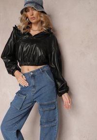 Renee - Niebieskie Bawełniane Spodnie Bojówki z Prostymi Nogawkami i Kieszeniami z Klapami Aranduil. Kolor: niebieski. Materiał: bawełna. Styl: elegancki #4