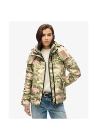 Superdry - Kurtka przeciwwiatrowa z kapturem na góry. Typ kołnierza: kaptur. Kolor: zielony. Długość rękawa: długi rękaw #1