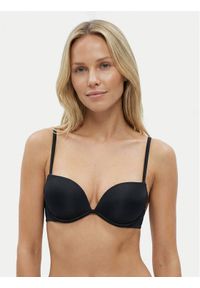 Wonderbra Biustonosz push-up WB008144 Czarny. Kolor: czarny. Materiał: syntetyk. Rodzaj stanika: push-up #1