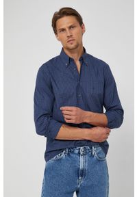 Calvin Klein - Koszula bawełniana. Typ kołnierza: button down. Kolor: niebieski. Materiał: bawełna. Długość rękawa: długi rękaw. Długość: długie #1