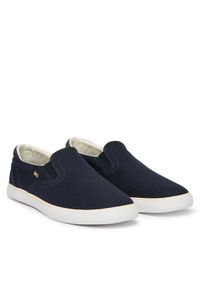 TOMMY HILFIGER - Tommy Hilfiger Tenisówki Th Low Profile Slip On FW0FW09103 Granatowy. Zapięcie: bez zapięcia. Kolor: niebieski. Materiał: materiał #1