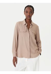 Marella Koszula Febe 2613111051 Beżowy Regular Fit. Kolor: beżowy. Materiał: acetat #1