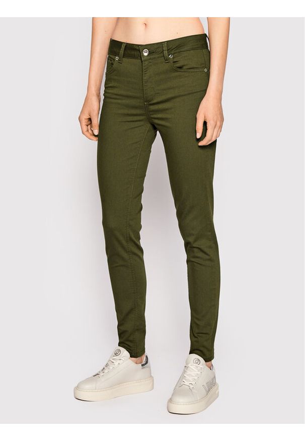 Liu Jo Spodnie materiałowe WF2362 T7144 Zielony Skinny Fit. Kolor: zielony. Materiał: materiał, bawełna, syntetyk