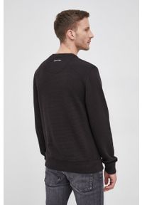 Calvin Klein - Bluza bawełniana. Okazja: na co dzień. Kolor: czarny. Materiał: bawełna. Wzór: gładki. Styl: casual #4