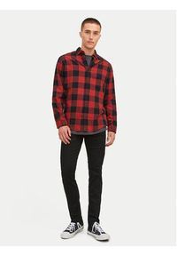 Jack & Jones - Jack&Jones Koszula Gingham 12181602 Czerwony Slim Fit. Kolor: czerwony. Materiał: bawełna #6