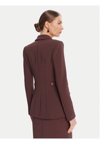 Elisabetta Franchi Marynarka GI-175-56E2 Bordowy Regular Fit. Kolor: czerwony. Materiał: syntetyk #3