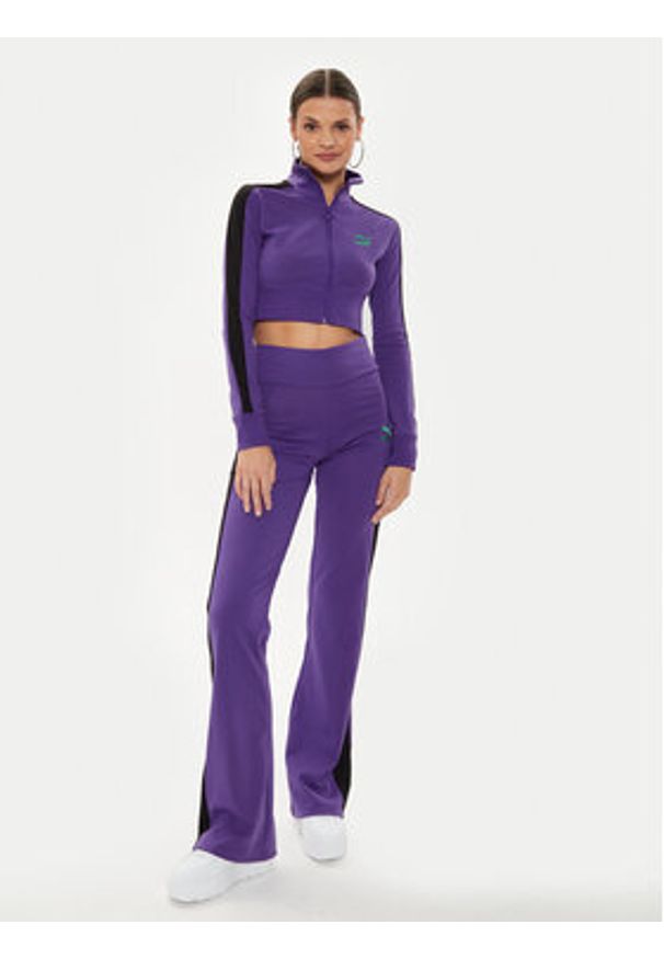 Puma Bluza DUA LIPA 536628 Fioletowy Slim Fit. Kolor: fioletowy. Materiał: syntetyk