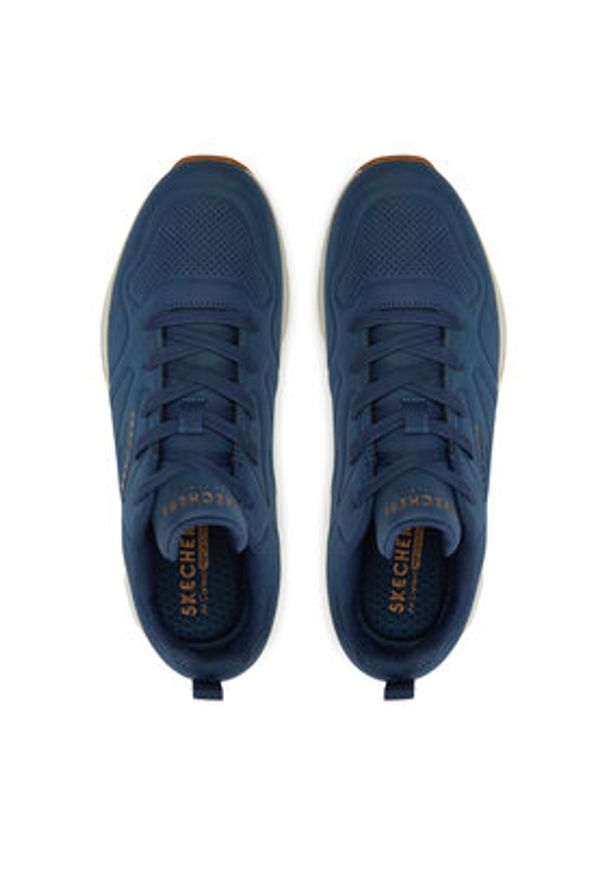skechers - Skechers Sneakersy Casairal 183090/NVY Granatowy. Kolor: niebieski. Materiał: skóra