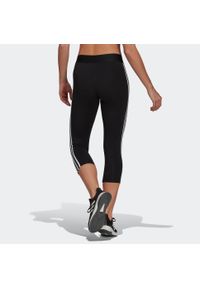 Legginsy fitness damskie Adidas. Kolor: czarny. Materiał: elastan, materiał, bawełna. Sport: fitness