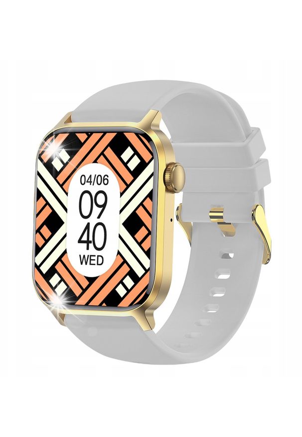 KIANO - Smartwatch Kiano Smartwatch Kiano Watch GO Wodoodporność AMOLED 1.91 128 Mb 230 mAh złoty. Rodzaj zegarka: smartwatch. Kolor: złoty