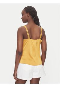 Morgan Top 242-OLAFI Żółty Slim Fit. Kolor: żółty. Materiał: syntetyk #4