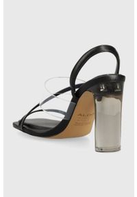 Aldo sandały Kiyana kolor czarny 13571651.Kiyana. Kolor: czarny. Materiał: materiał. Wzór: gładki. Obcas: na obcasie. Wysokość obcasa: średni #3