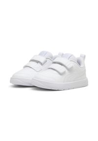 Puma - Sneakersy dla małych dzieci Courtflex V3 PUMA White Silver Mist Gray. Kolor: wielokolorowy, szary, biały