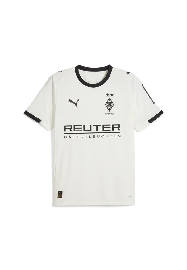 Puma - Męska koszulka domowa Borussia Mönchengladbach 25/26 PUMA. Kolor: biały, wielokolorowy, czarny. Sezon: lato. Sport: piłka nożna